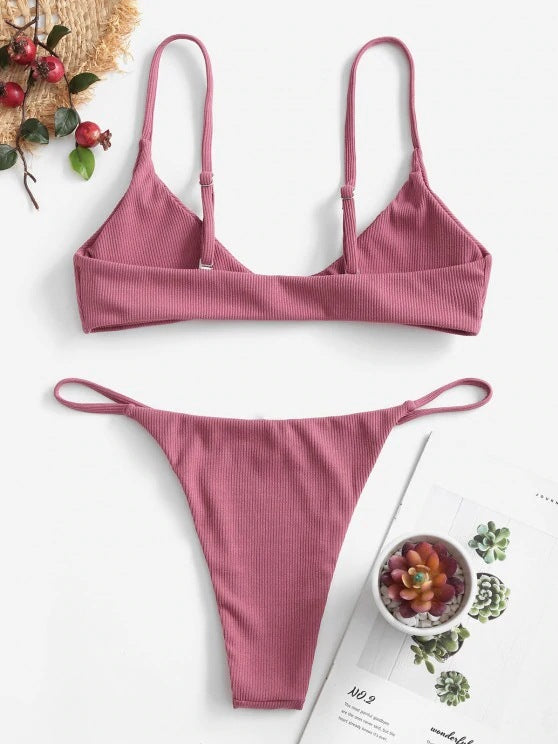 Sportlicher Bikini Mit Raffungen